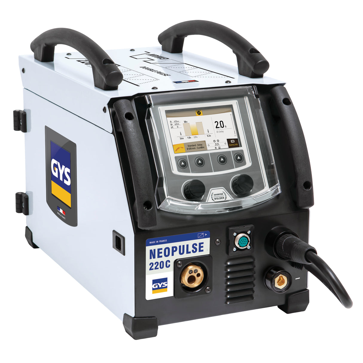Unleash the power of GYS MIG/MAG welders, featured on our advcrs store. The photo captures the sleek design and advanced technology of these welding machines in action, creating clean and precise welds. Elevate your welding projects with the reliability and efficiency of GYS MIG/MAG welders, available now for purchase on advcrs.com. Explore the future of welding technology with our top-of-the-line equipment."