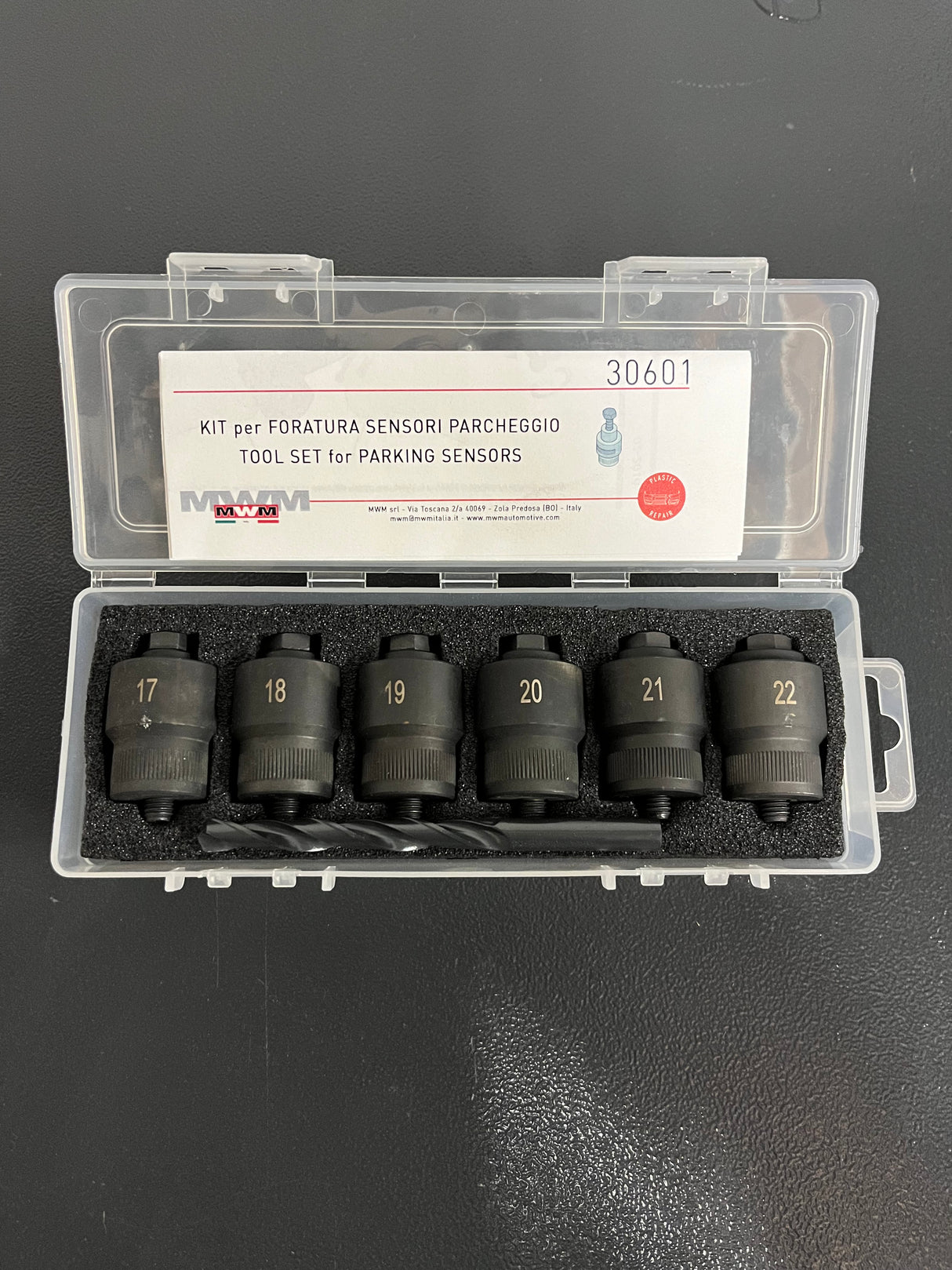 SET TO DRILL PARK SENSOR DIAM. MM17/18/19/20/21/22
