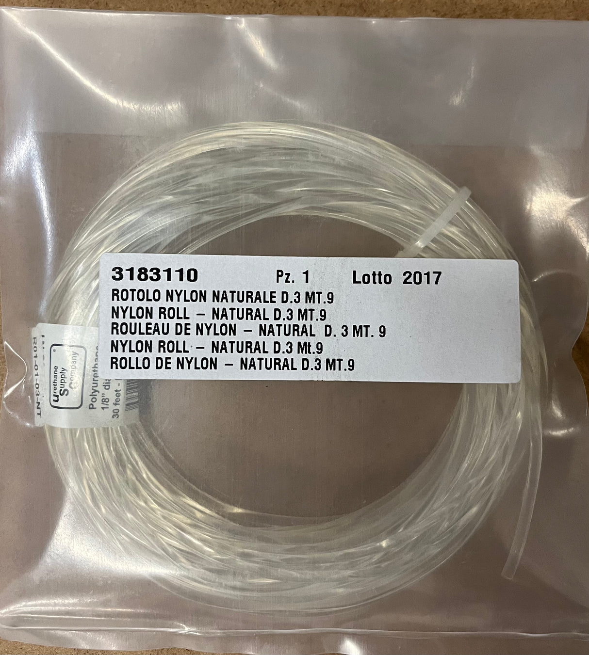 NYLON ROLL - NATURAL D.3 MT.9