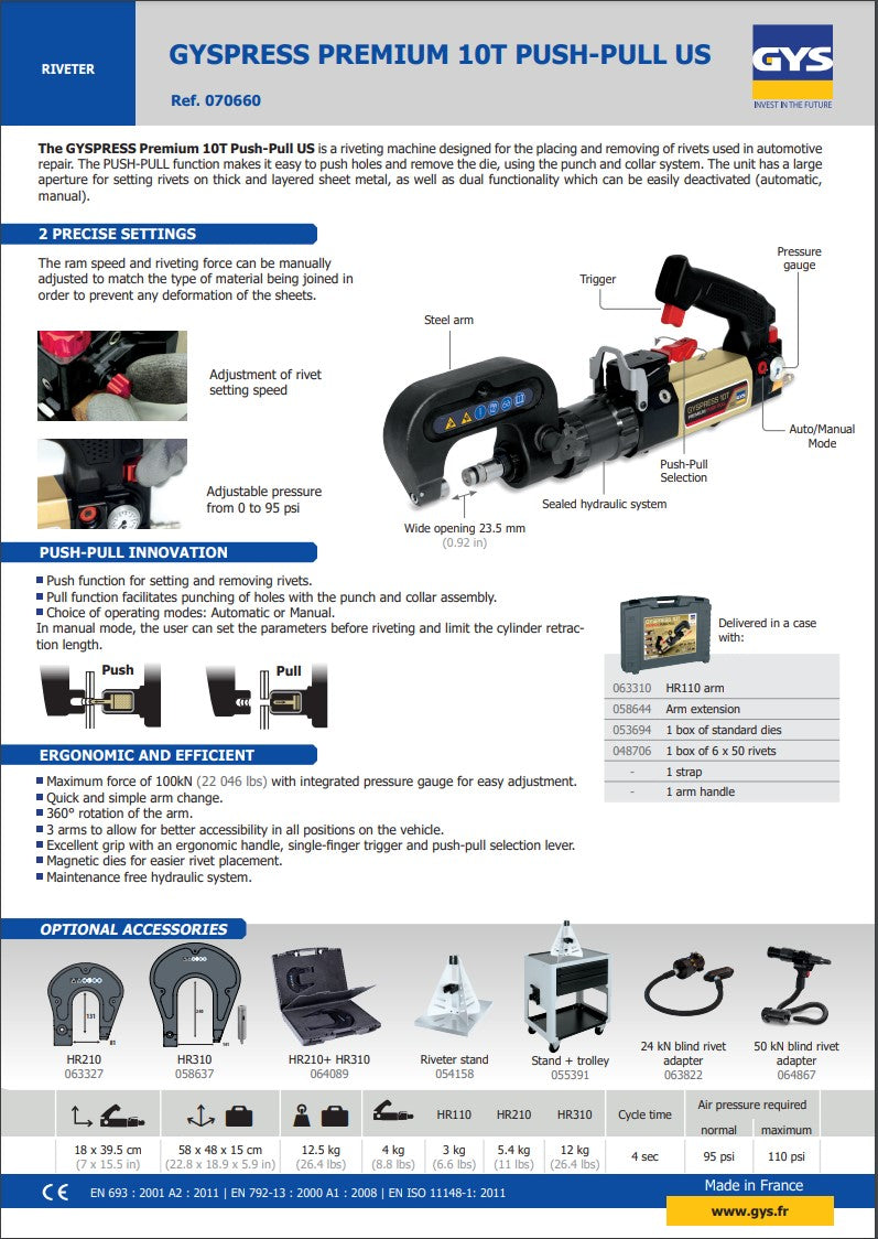 GYSPRESS 10T PUSH-PULL PREMIUM