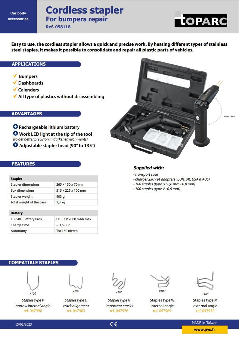 100 EXTERNAL ANGLE BREAKAWAY STAPLES (M)