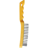 STAINLESS STEEL BRUSH, 4 ROWS - PLASTIC HANDLE