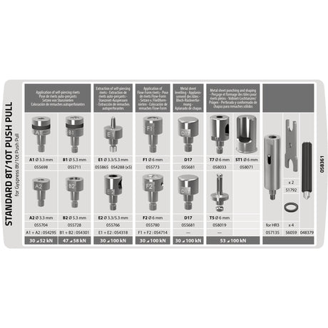 STANDARD DIE KIT 8T.PP/10T.PP RIVETERS